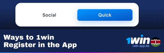 Ways to register at 1Win App