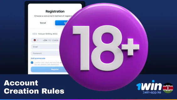 Rules of Creation an Account at 1Win App Kenya