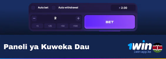 Paneli ya Kuweka Dau la Lucky Jet - 1Win App