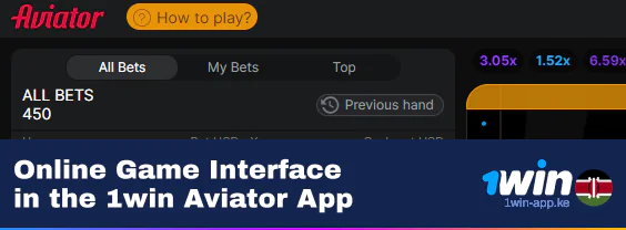 Aviator Game Interface - 1Win Kenya Application